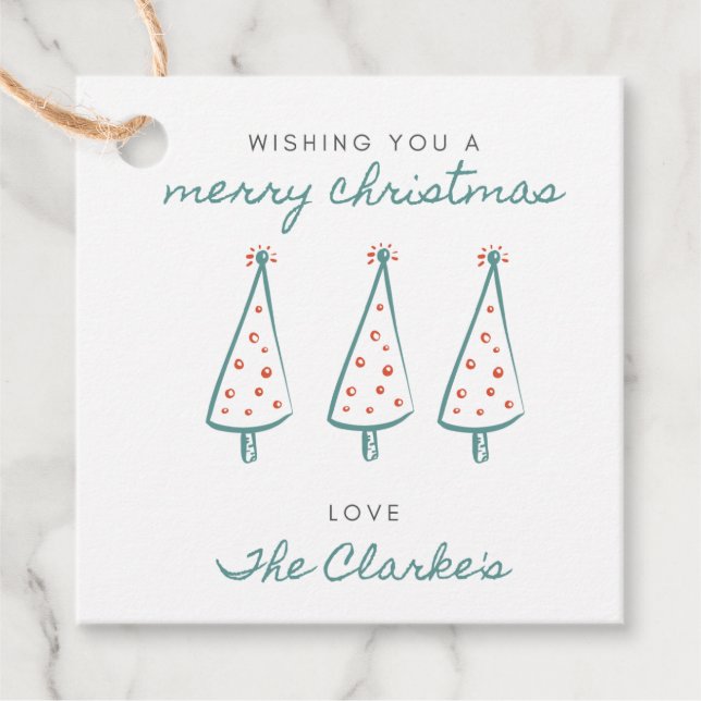 God jul Gift Märkre Gåvor Etiketter (Framsida)