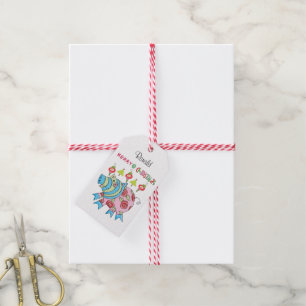 god jul Gift Märkre Gris  Presentetikett
