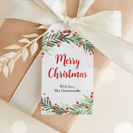 God jul Gift Märkre, Märkre för julkrans Presentetikett