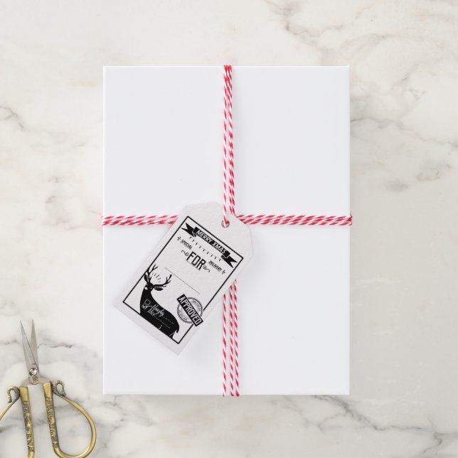 God jul Gift Märkre Presentetikett (Med Snöre)