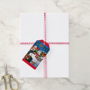 God jul Gift Märkre Snögubbe Presentetikett
