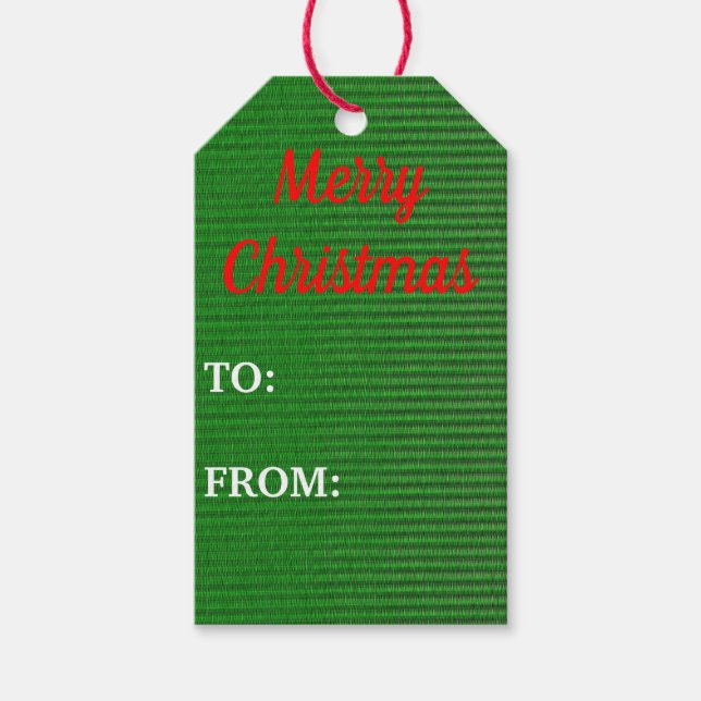 God jul Gift-Märkre, tio (10) Presentetikett (Framsidan)