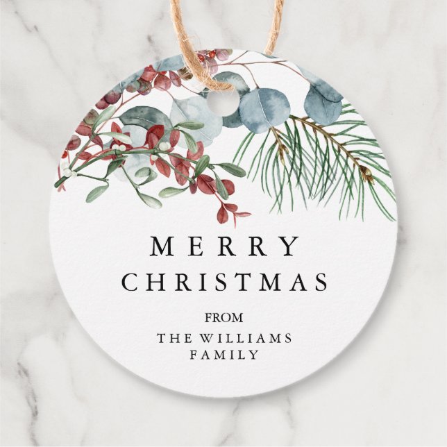 God jul Gift Märkres Gåvor Etiketter (Baksida)