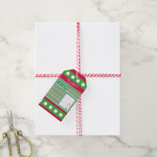 God jul Gift Märkres Presentetikett