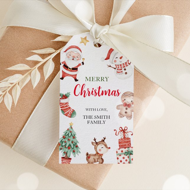 God jul Gift Märkres Presentetikett (Merry Christmas Gift Tags)