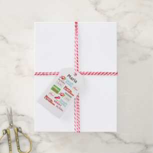 God jul Gift Märkres Säsonhälsningar Presentetikett