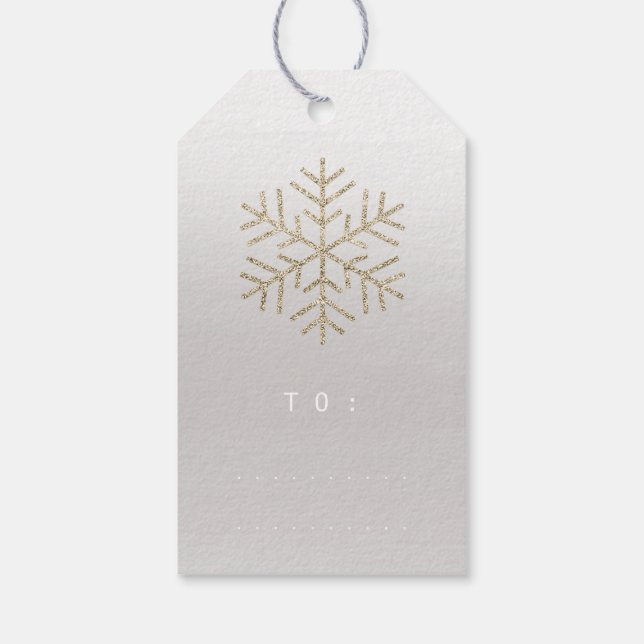 God jul Gift till skript Guld Grått Red Presentetikett (Baksidan)