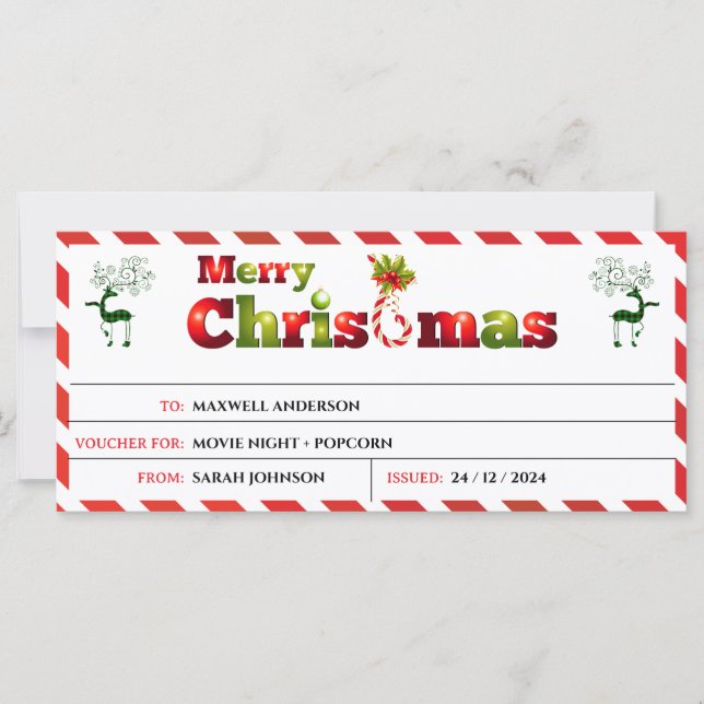 God jul Gift Voucher (Framsida)