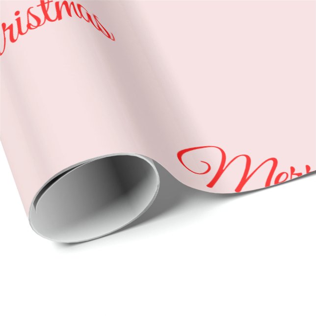 God jul Gift Warp in Rosa Presentpapper (Rullad Hörn)