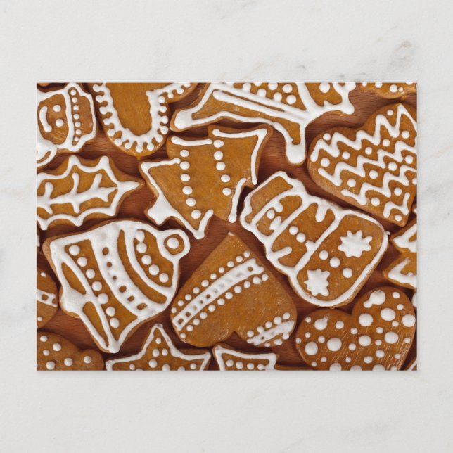 God Jul Ginger Cookies Helg Vykort (Framsida)