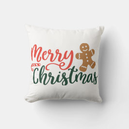 God jul Gingerbröd Cookie Dekorativ kudde -