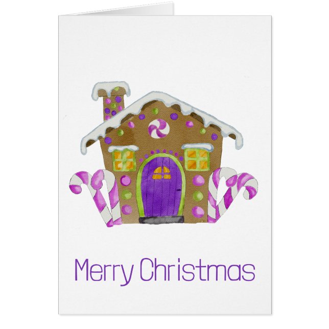 God jul Gingerbröd Hälsningskort (Framsidan)