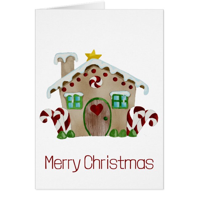God jul Gingerbröd Hälsningskort (Framsidan)