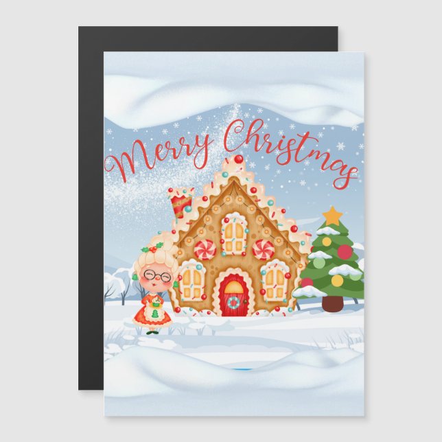 God jul Gingerbröd House (Fram/baksida)