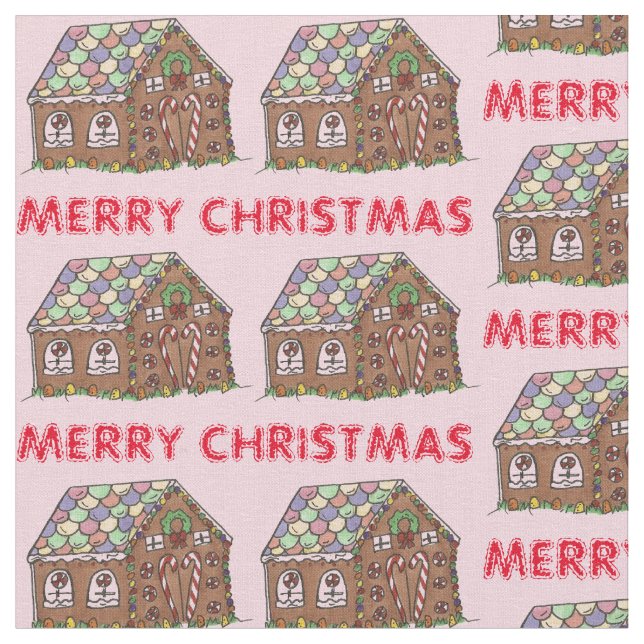 God jul Gingerbröd House Helgdag Julafton Tyg (Närbild)