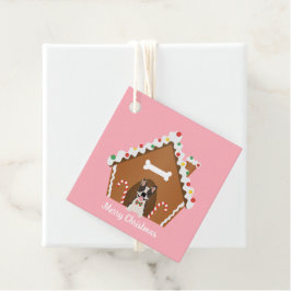 God jul Gingerbröd Hund House Gåvor Etiketter