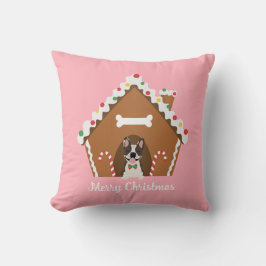 God jul Gingerbröd Hund House Kudde