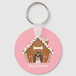 God jul Gingerbröd Hund House Nyckelring
