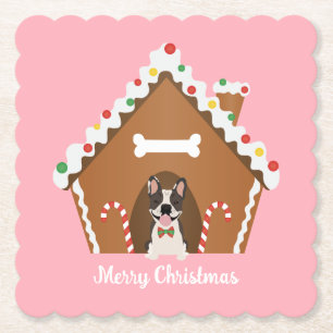 God jul Gingerbröd Hund House Underlägg Papper