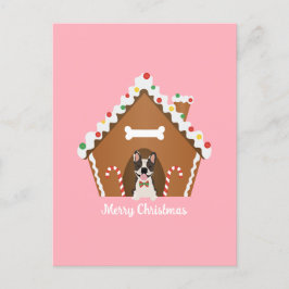 God jul Gingerbröd Hund House Vykort