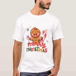 God jul Gingerbröd och Candy cane T Shirt