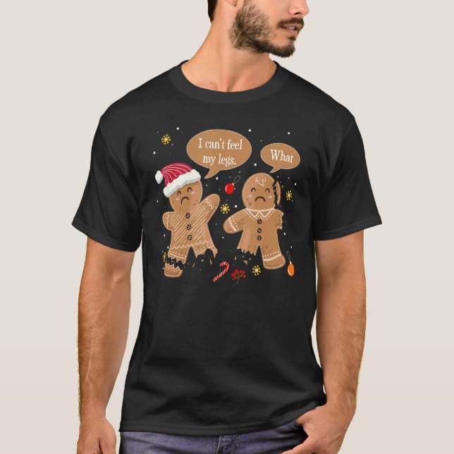 God jul, Gingerbröd Oh Snap Baking Team B T Shirt (Framsida)