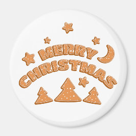 God jul gingerd cookie-teckensnitt magnet