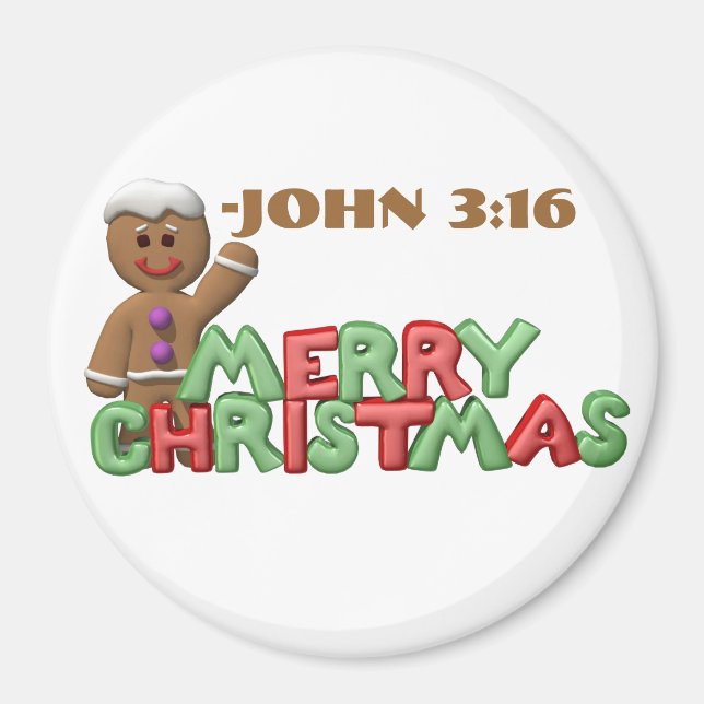 god jul Gingertea Anpassa den Magnet (Framsidan)