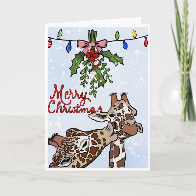 God jul Giraffes Kort (Framsida)
