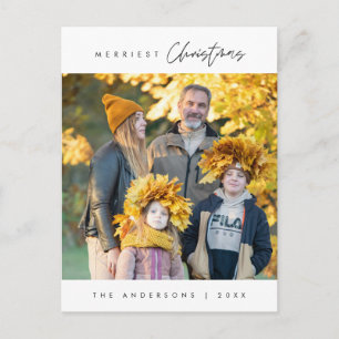 God jul Glad familjefoto Vykort