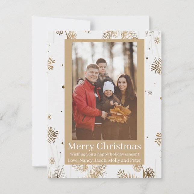 God jul Glad helg Anpassningsbar Photo Julkort (Framsida)