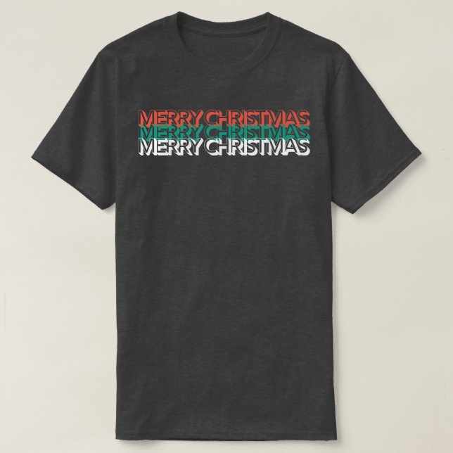 God jul Glad helg Festive Retro T Shirt (Design framsida)