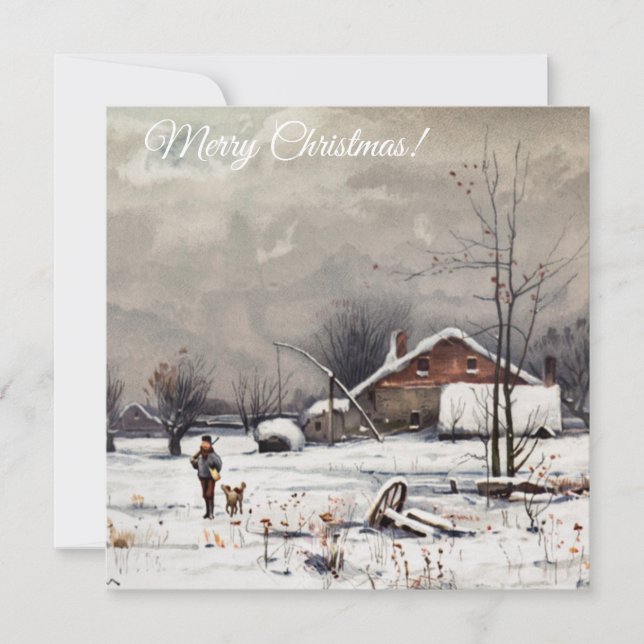 God jul/Glad helg Julkort (Framsida)