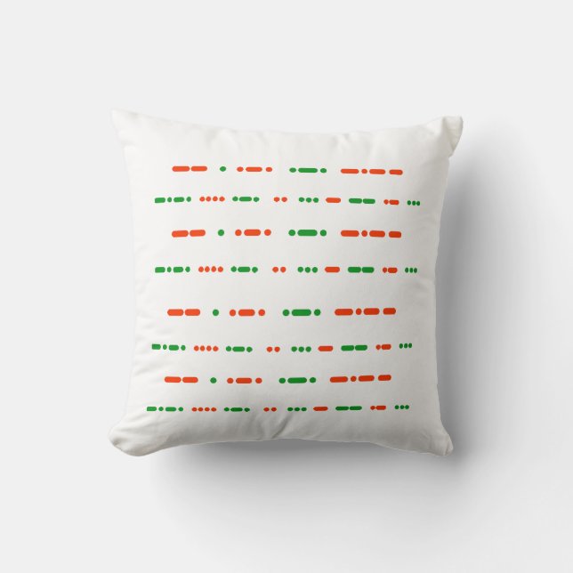 God jul Glad helg Morse Code Pillow Kudde (Framsida)