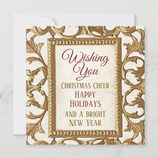 God jul Glad helg, nya året Guld (Framsida)