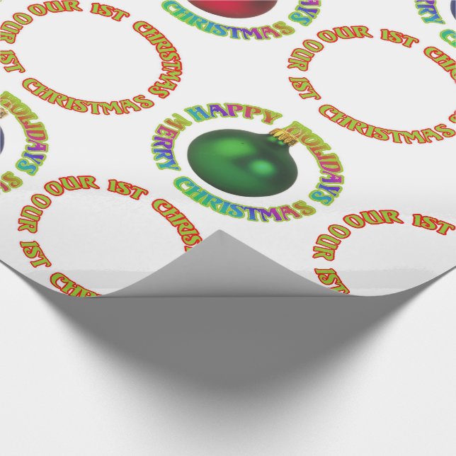 God jul Glad helg Vår första jul Presentpapper (Hörn)