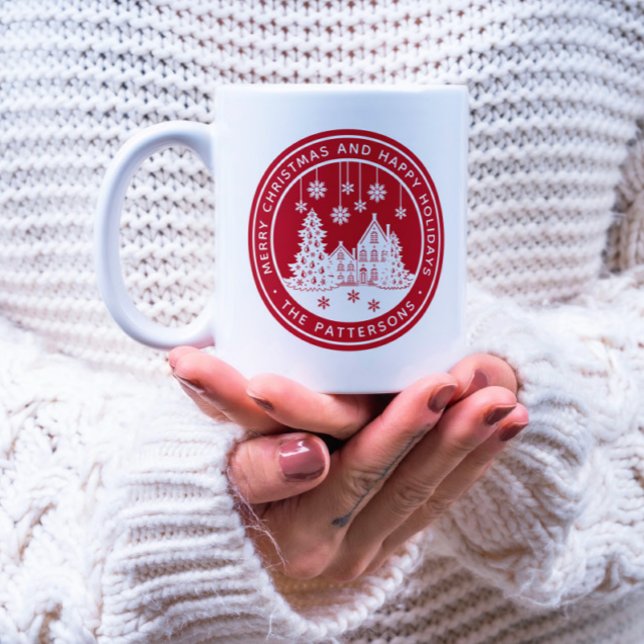 God jul Glad helg Winter-Personligen Kaffemugg (Skapare uppladdad)