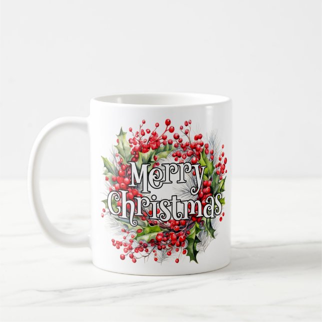 God Jul | Glad Helgdag Kaffemugg (Vänster)
