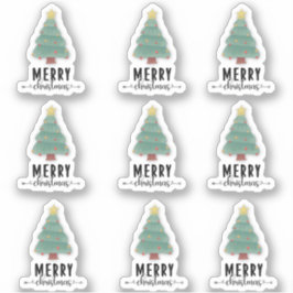 God Jul Glad Julpresent Förpackning Dekoration Pac Klistermärken