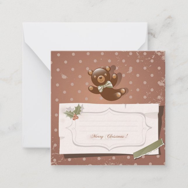 God jul/Glada helger Anteckningskort (Framsida)