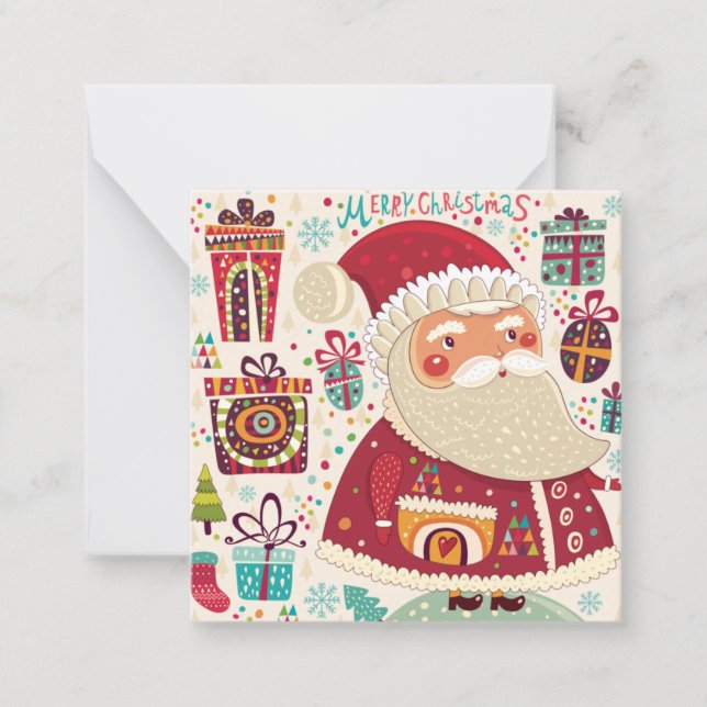 God jul/Glada högtider Anteckningskort (Framsida)