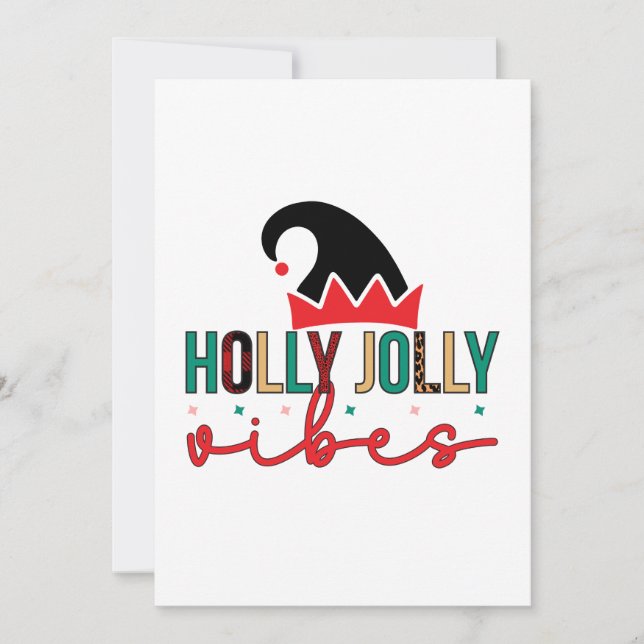 God Jul Glada Jul Vibes Julkort (Framsida)
