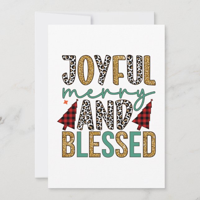 God Jul Glädjerik Jul Och Salig Julkort (Framsida)