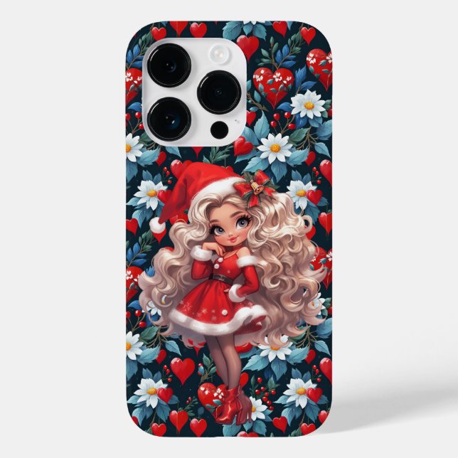 God jul Glam Blond Bombshell med Hearts (Baksida)