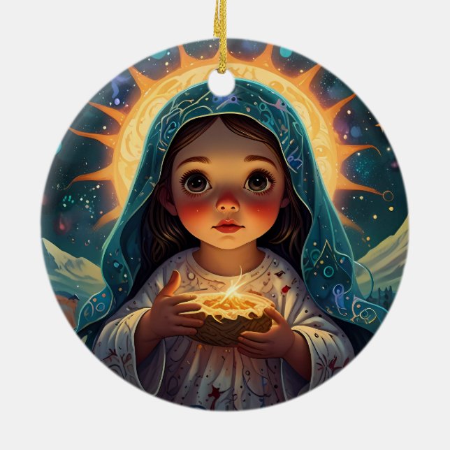 God jul Glatta säsong Julgransprydnad Keramik (Baksidan)