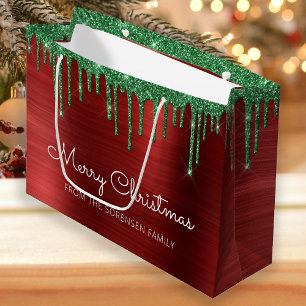 God jul Glitter Drives Red Grönt Glam
