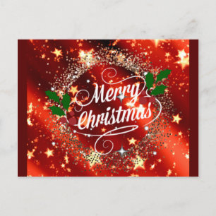 god jul glitter och shine vykort