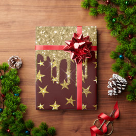 God jul-glitter stjärna presentpapper