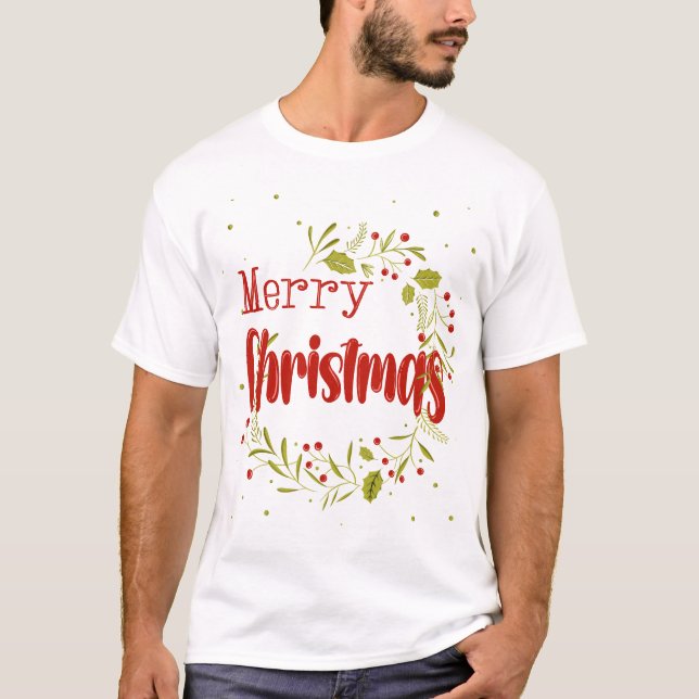 God jul, global helgdag t shirt (Framsida)