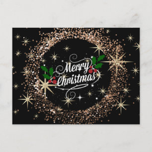 God jul gnista och glitter, vykort